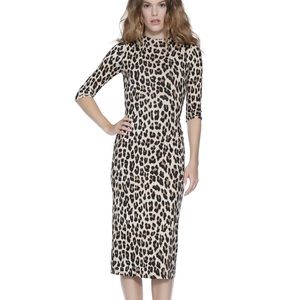 Alice + Olivia leopard Delia leopard print dress size 6 small medium